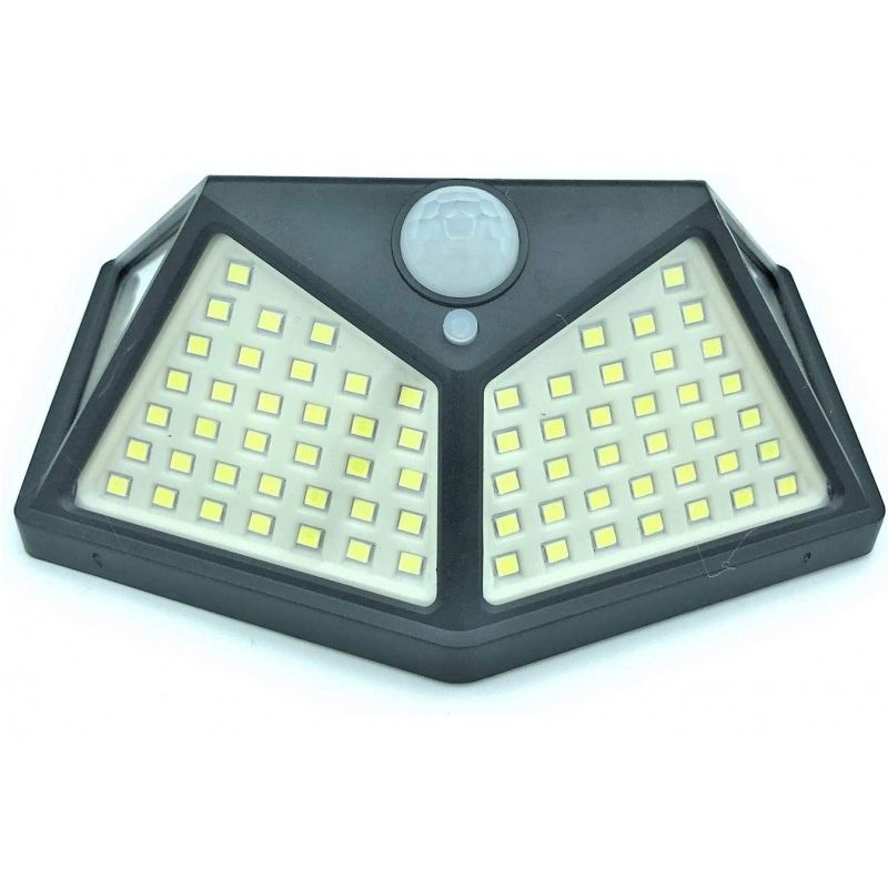 Hongu 2x Faro faretto lampada luce 100 Led esterno energia solare s...