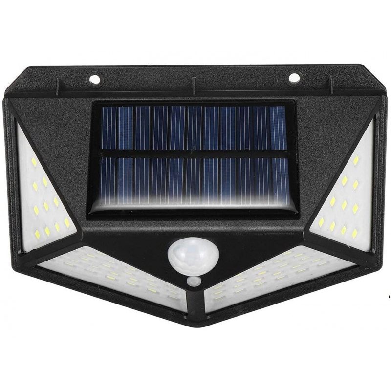 Hongu 2x Faro faretto lampada luce 100 Led esterno energia solare s...
