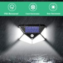 2x Faro faretto lampada luce 100 Led esterno energia solare sensore movimento