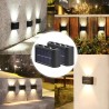 2 Lampada a LED energia solare Luce da parete muro Faro applique La...