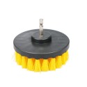 Set 4 spazzole trapano avvitatore attacco 1/4 setole sintetiche pulizia prolunga