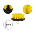 Set 4 spazzole trapano avvitatore attacco 1/4 setole sintetiche pulizia prolunga