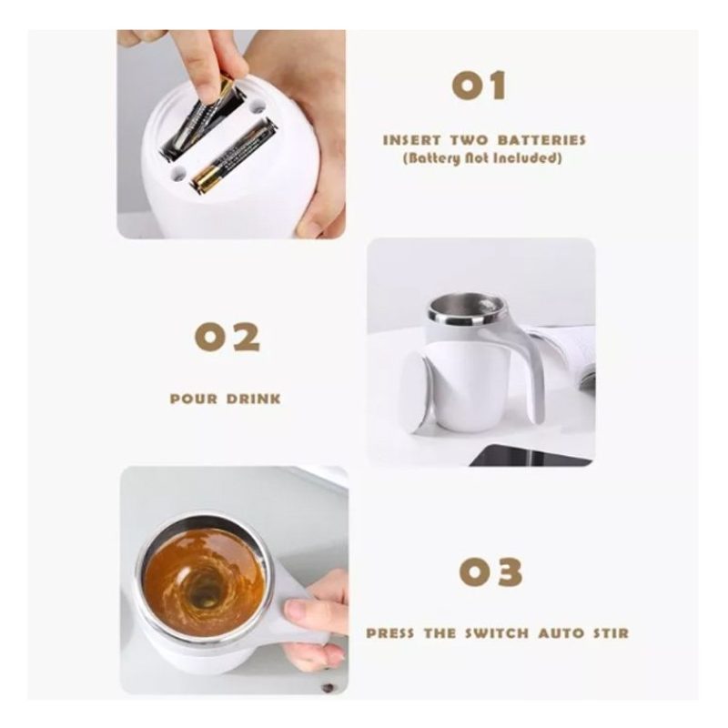 Hongu Tazza automescolante miscelazione caffè latte 380ml self stir...