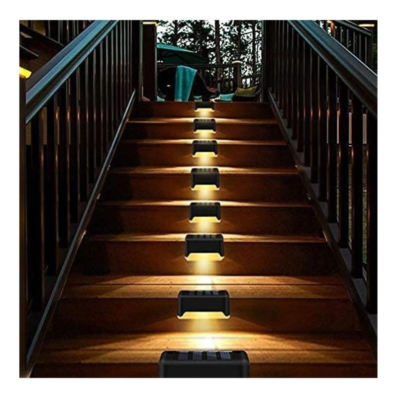4Pz Faretto Led Solare Lampada Giardino Segnapasso Recinzione Luce ...