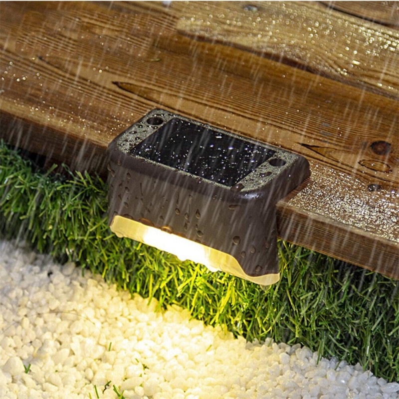4Pz Faretto Led Solare Lampada Giardino Segnapasso Recinzione Luce ...