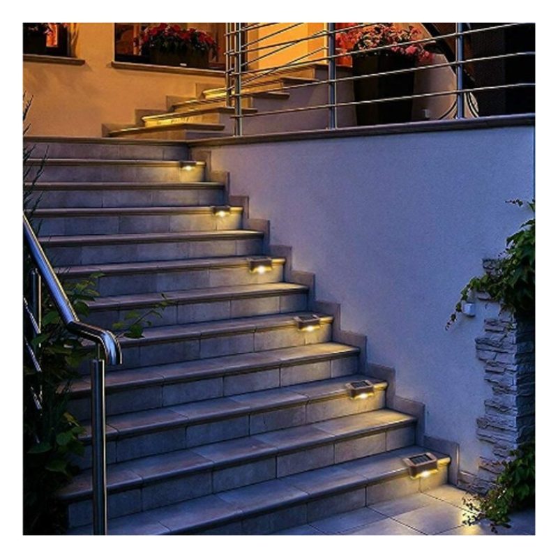 4Pz Faretto Led Solare Lampada Giardino Segnapasso Recinzione Luce ...