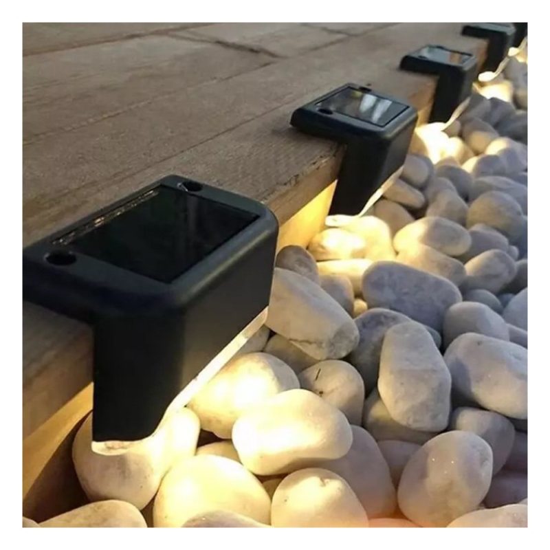 4Pz Faretto Led Solare Lampada Giardino Segnapasso Recinzione Luce ...