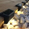 4Pz Faretto Led Solare Lampada Giardino Segnapasso Recinzione Luce ...