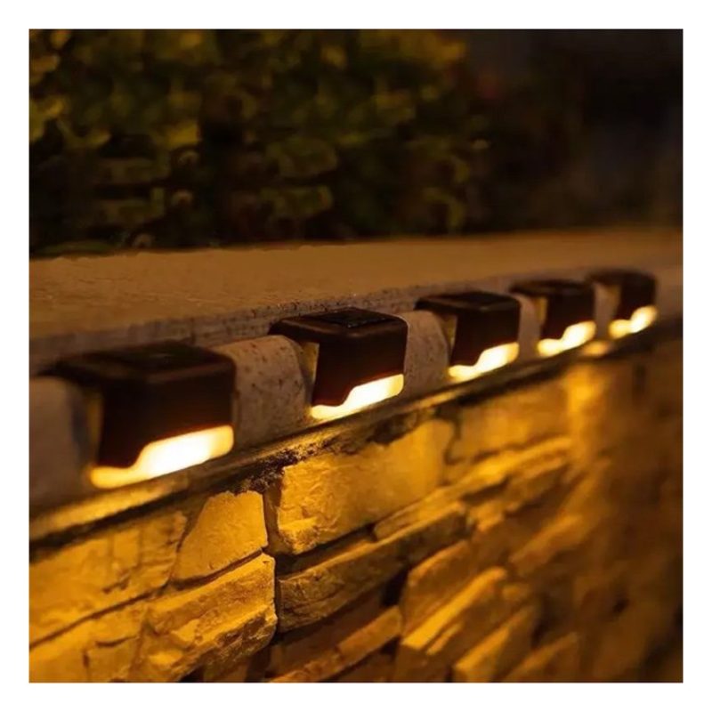 4Pz Faretto Led Solare Lampada Giardino Segnapasso Recinzione Luce ...