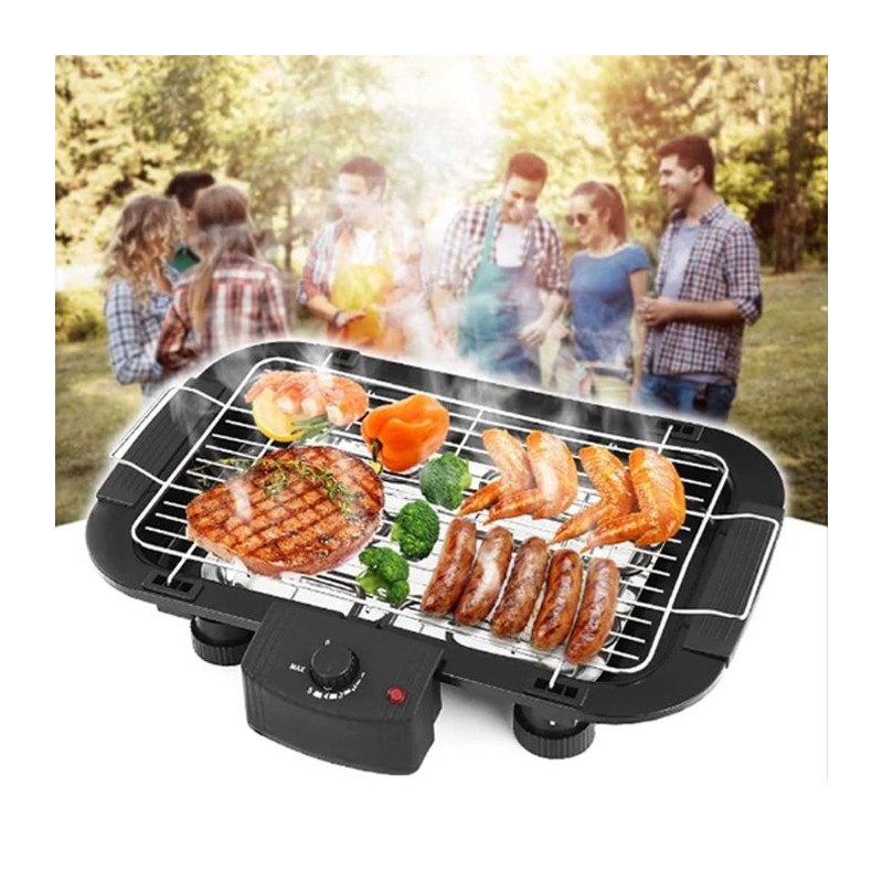 Griglia elettrica 2000W barbecue bistecchiera grill BBQ piastra giardino tavolo