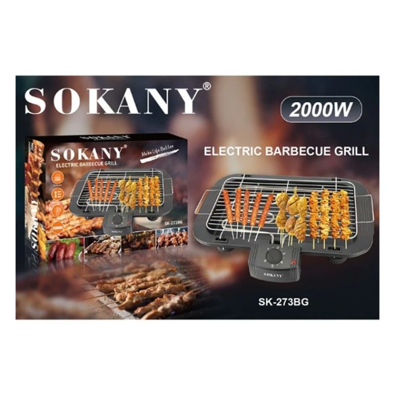 Sokany Griglia elettrica 2000W barbecue bistecchiera grill BBQ pias...