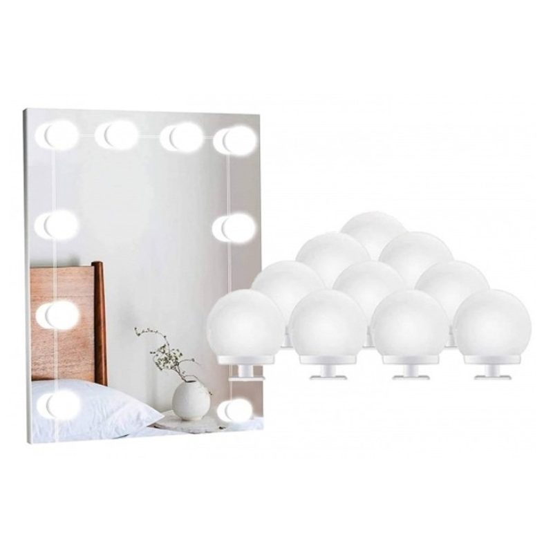 Luci LED da specchio per trucco dimmerabili da 10pz lampadine stile...