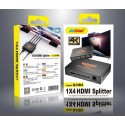 PDR*Splitter Sdoppiatore HDMI FulL HD 1080P 1080p 4K 2K 3D 4 Uscite amplificate