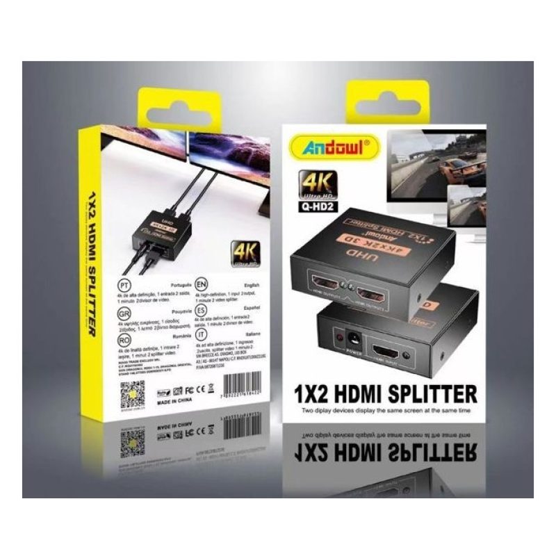 Andowl PDR*Splitter Sdoppiatore HDMI FulL HD 1080P 1080p 4K 2K 3D 2...
