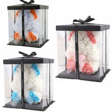 Orsetto di rose artificiale led RGB idea regalo san valentino 25cm Orsacchiotto