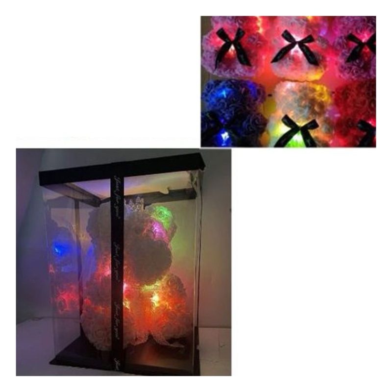 Hongu Orsetto di rose artificiale led RGB idea regalo san valentino...