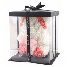 Orsetto di rose artificiale led RGB idea regalo san valentino 25cm Orsacchiotto