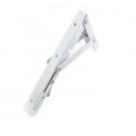Coppia di Staffe angolari supporti reggi mensola richiudibili 400x200mm bianche