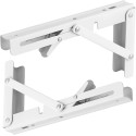 Coppia di Staffe angolari Supporti reggi mensola richiudibili 300x150mm bianche