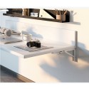 Coppia di Staffe angolari Supporti reggi mensola richiudibili 300x150mm bianche