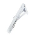Coppia di Staffe angolari Supporti reggi mensola richiudibili 300x150mm bianche