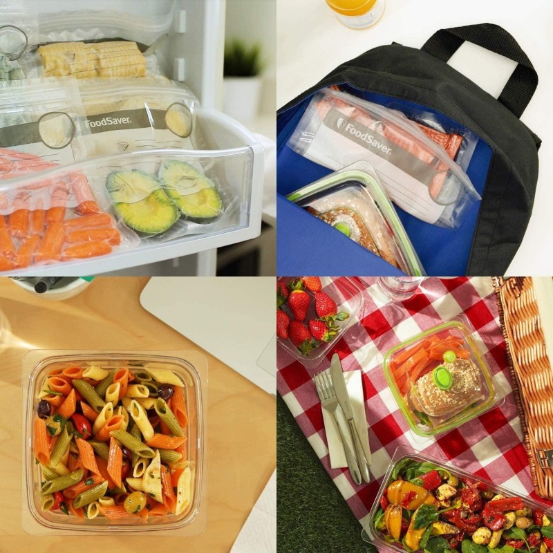 Macchina Sottovuoto Alimentare Portatile - Con 10 Sacchetti Riutilizzabili, Ricarica USB, Per Conservazione Cibo - Foto 10