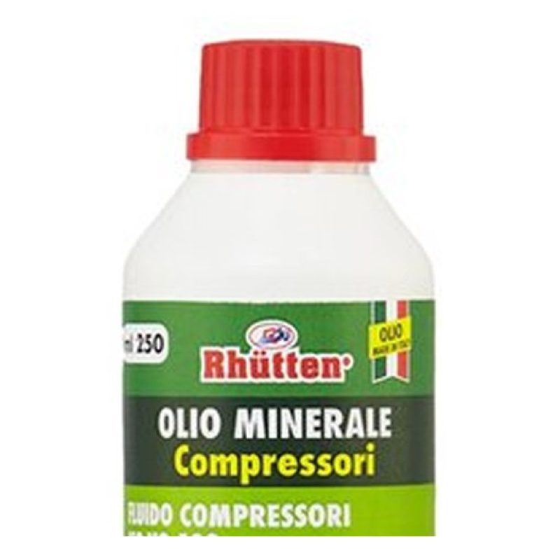 RHUTTEN Olio minerale per compressori formato 250ml lubrificante ar...