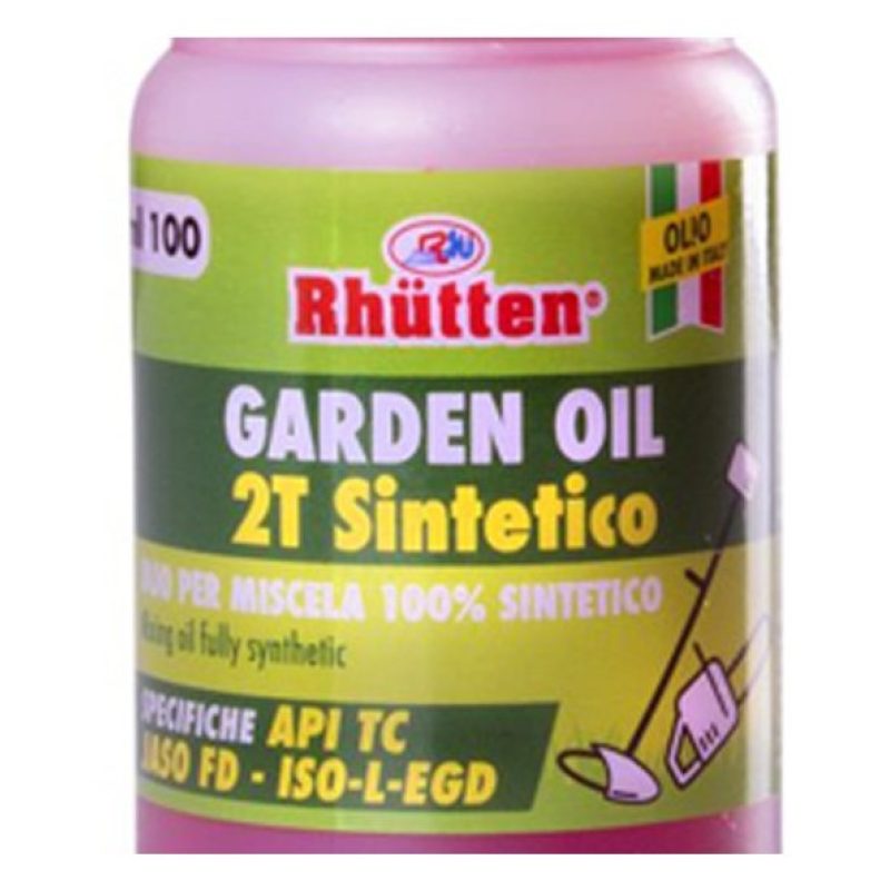 2x Olio Garden Miscela 2 Tempi sintetico 100ml Rhutten motoseghe gi...