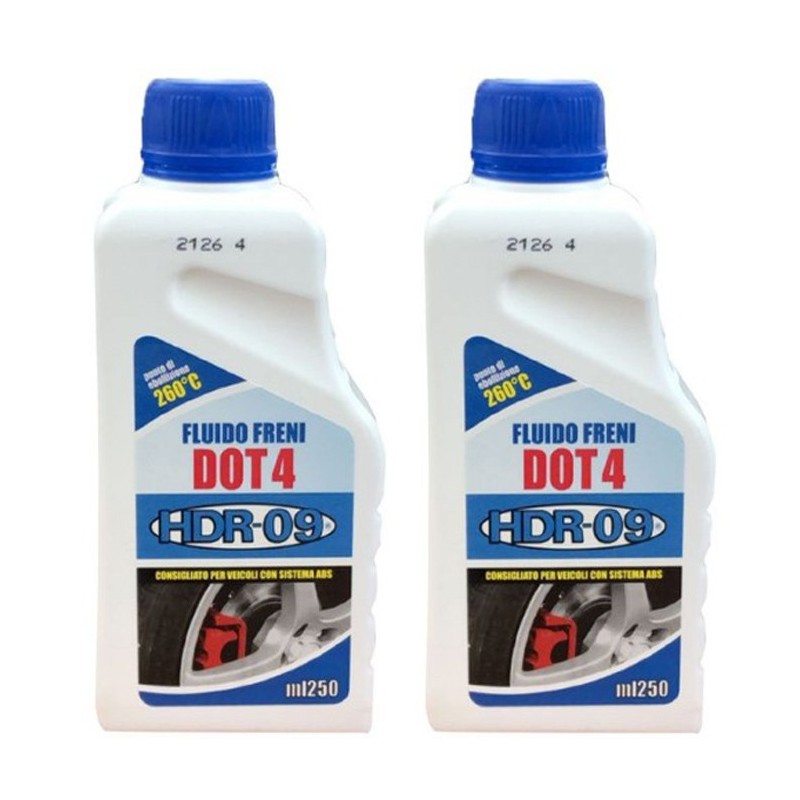 Liquido fluido olio freni per auto moto DOT4 brake fluid Rhutten 250ml 2 pezzi