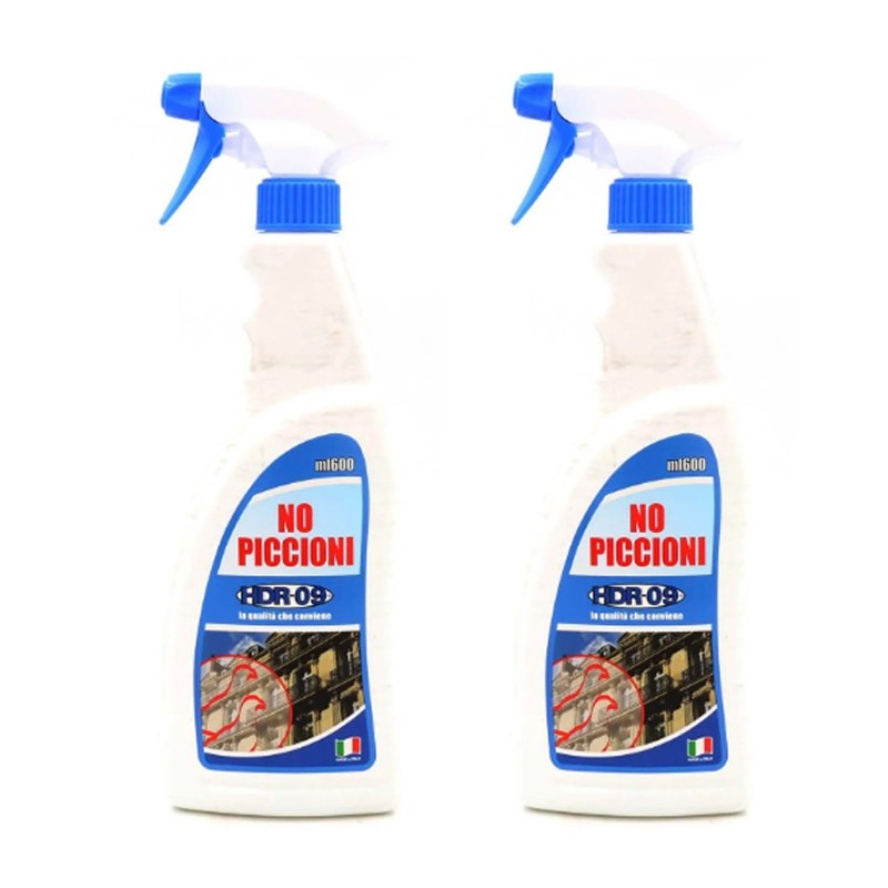 Repellente Disabituante per piccioni volatili uccelli 600ml 2pz dosatore spray