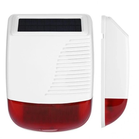 Sirena Solare Esterno Wireless 433MHz  Allarme Antifurto Casa acustica con led