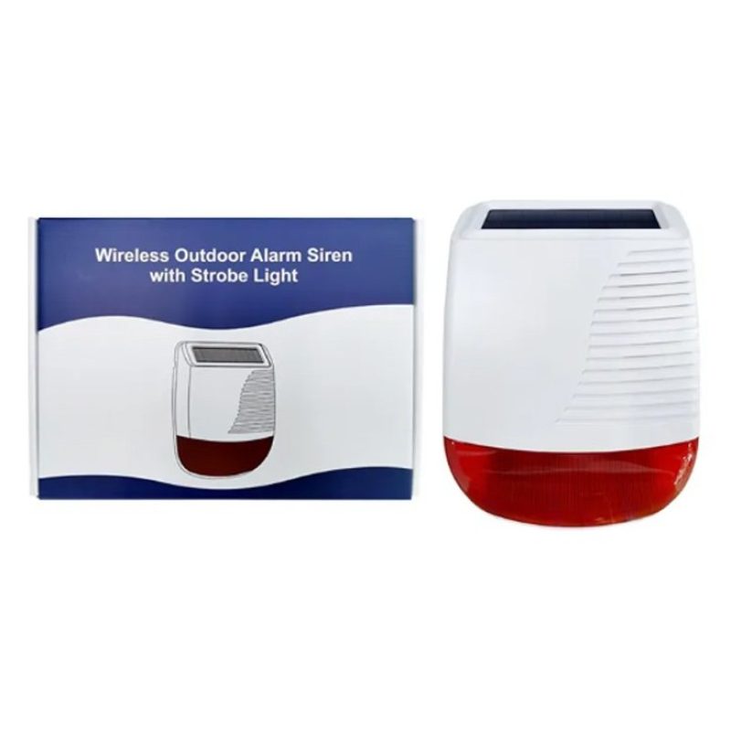 Hongu Sirena Solare Esterno Wireless 433MHz Allarme Antifurto Casa ...