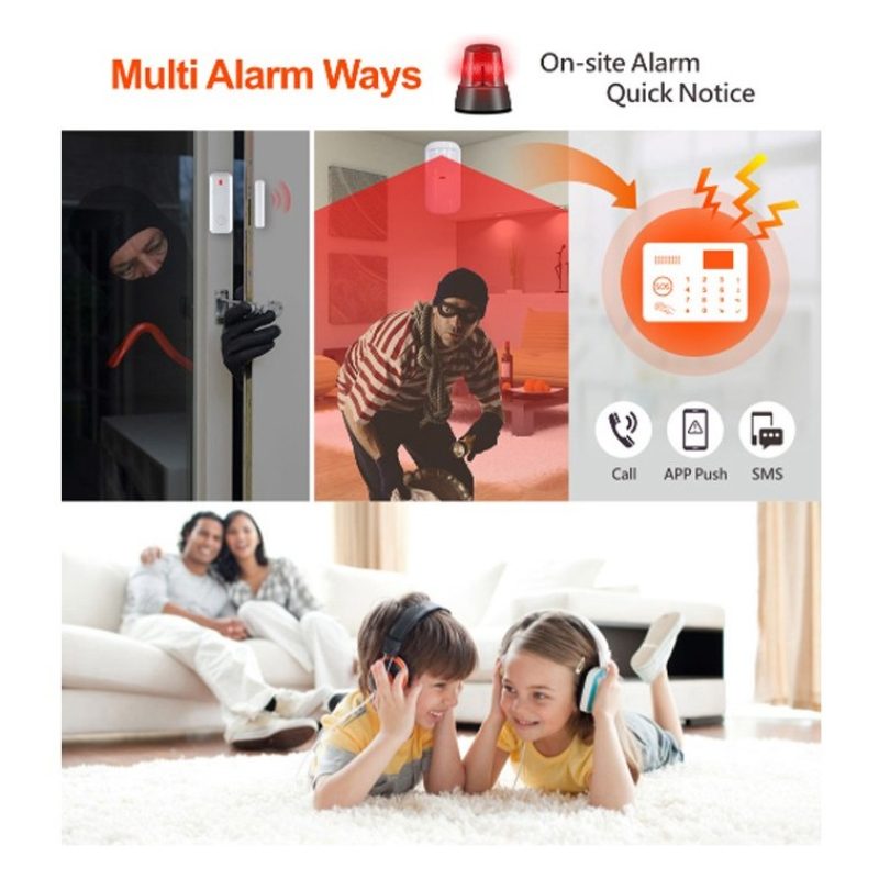 Kit Allarme antifurto Wifi GSM Casa Wireless Combinatore Tuya Alexa...