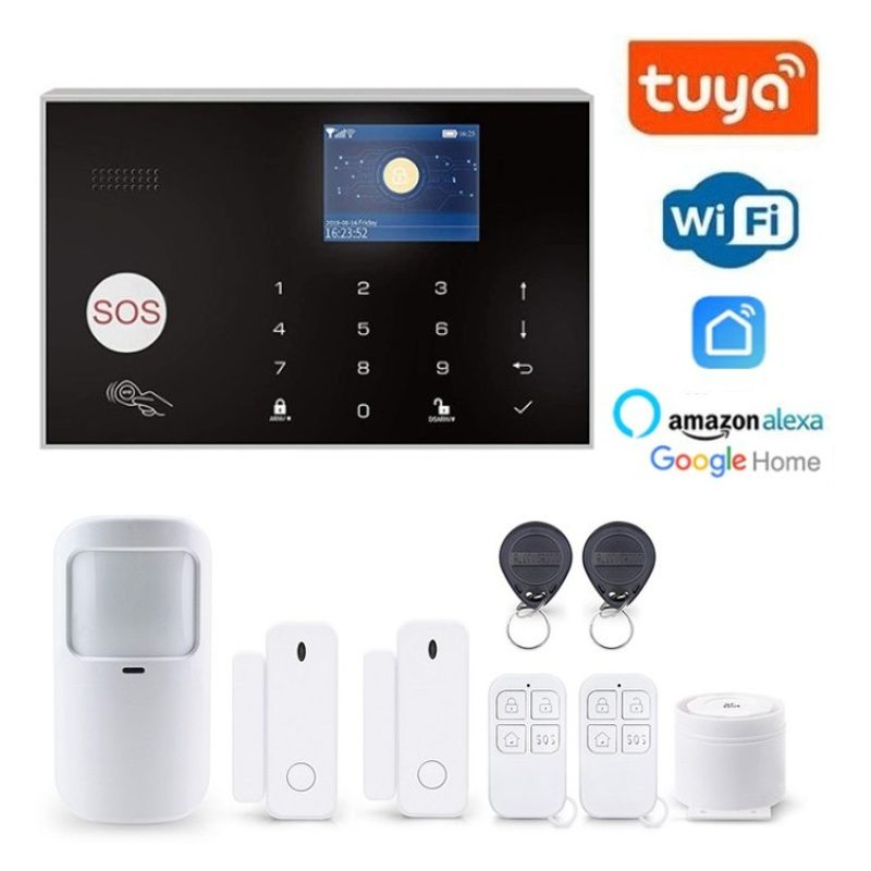 Kit Allarme antifurto Wifi GSM Casa Wireless Combinatore Tuya Alexa...