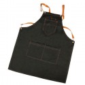 Grembiule lungo per cucina ristorante bar pub enoteca in jeans denim 75x68 cm