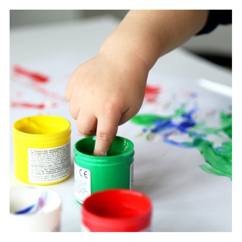 Primo Colori a dita barattoli tempere Primo Disegno Pittura bambini...