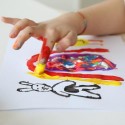 Colori a dita barattoli tempere  Primo Disegno Pittura bambini 6x50g lavabili