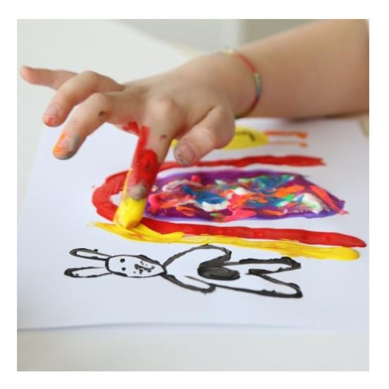 Primo Colori a dita barattoli tempere Primo Disegno Pittura bambini...
