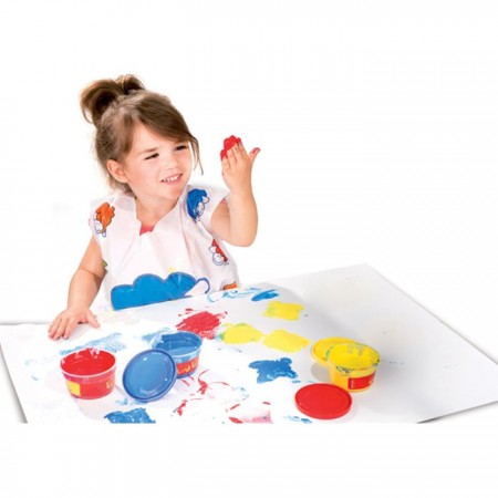 Colori a dita barattoli tempere Valigetta Primo Disegno Pittura bambini 6x100g