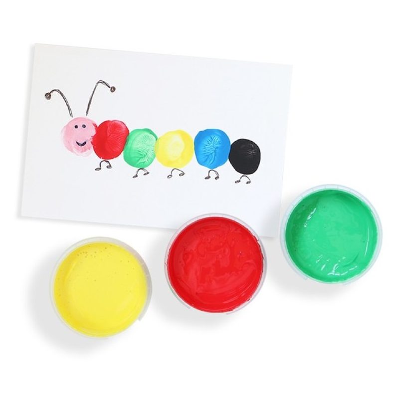 Primo Colori a dita barattoli tempere Valigetta Primo Disegno Pittu...