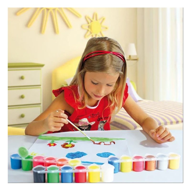 Primo Primo Confezione 18 Tempera Pronta Fluo Metallizzati 25ml col...