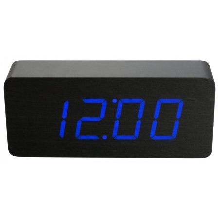 Sveglia orologio digitale rettangolo simil legno orario temperatura display led