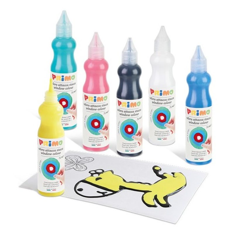 6 Colori Window Primo crea un disegno da staccare bambini in valige...