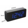 Sveglia orologio digitale rettangolo simil legno orario temperatura display led