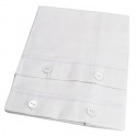 2 federe cuscini letto guanciale bottoni in cotone bianco 52x82cm tinta unita
