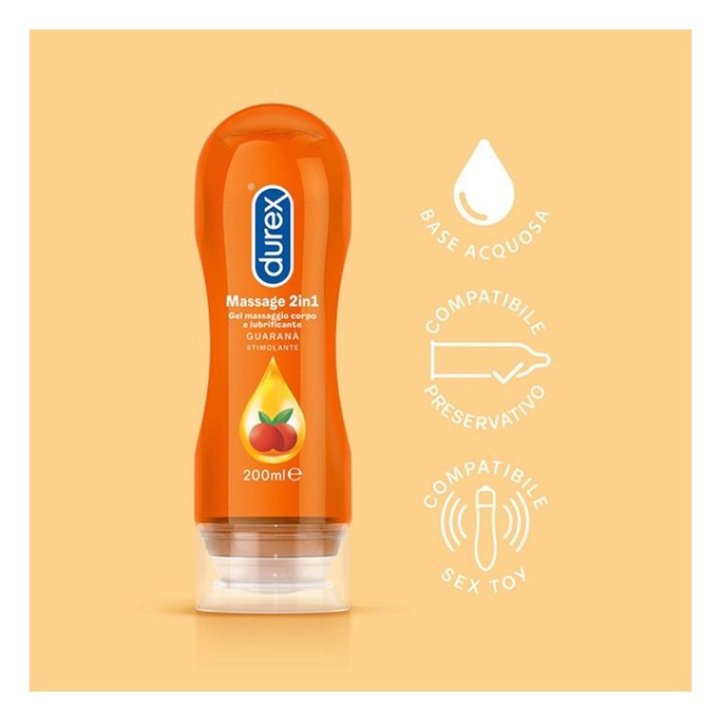 Durex Durex Massage 2in1 Gel Intimo Massaggi corpo Guaranà Lubrific...