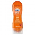 Durex Massage 2in1 Gel Intimo Massaggi corpo Guaranà Lubrificante sensuale 200ml