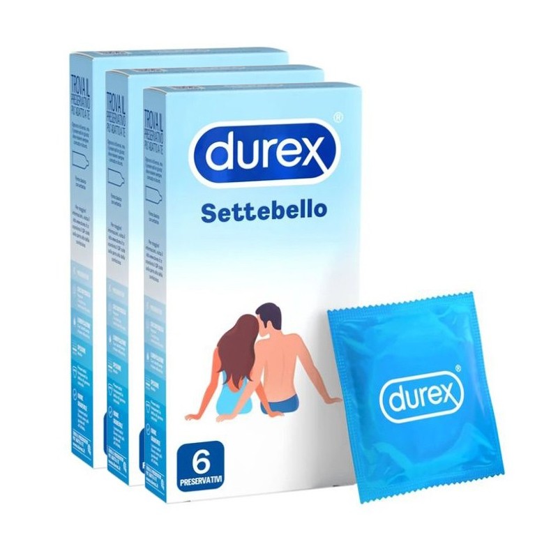 Preservativi Classici DUREX SETTEBELLO 36 Profilattici Standard in scatole da 6