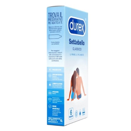 Preservativi Classici DUREX SETTEBELLO 36 Profilattici Standard in scatole da 6