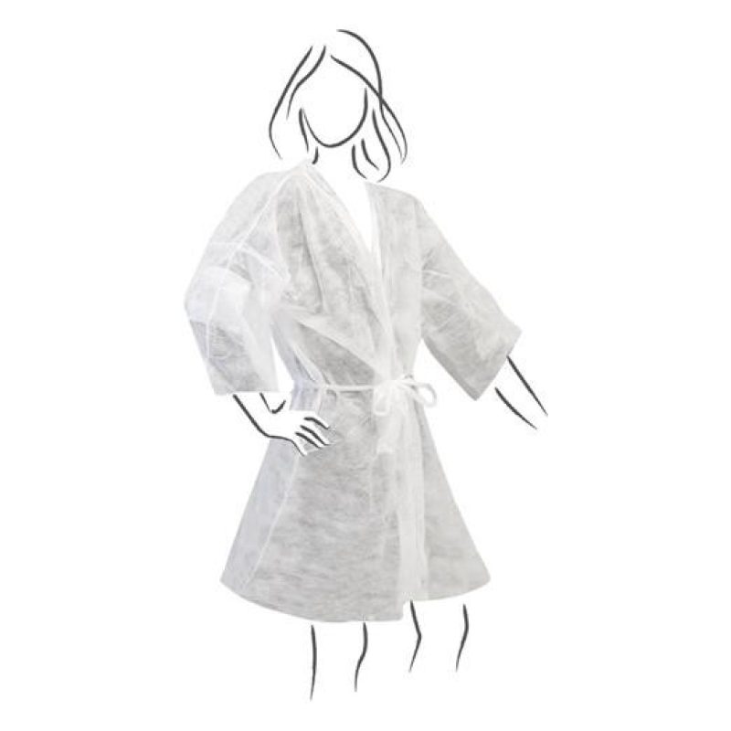 Ro.ial.® Kimono TNT monouso colore bianco 10pz per estetista parruc...